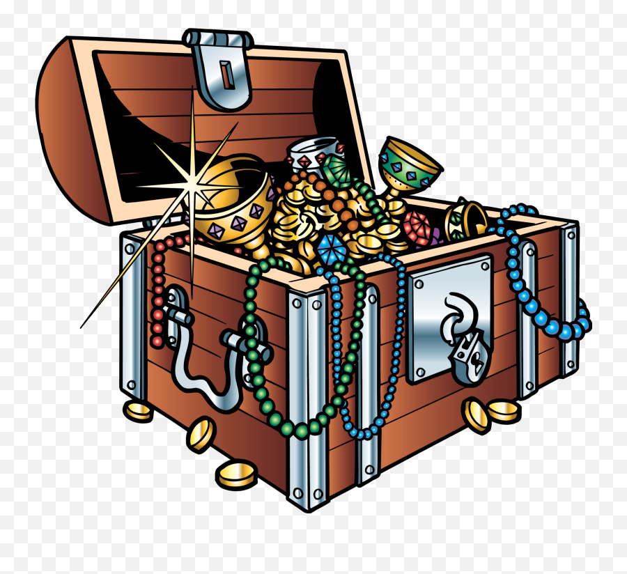 Treasure Chest Png - Treasure Box Animated With Transparent Treasure Cherst Clip Art Emoji,Treasure Chest Clipart