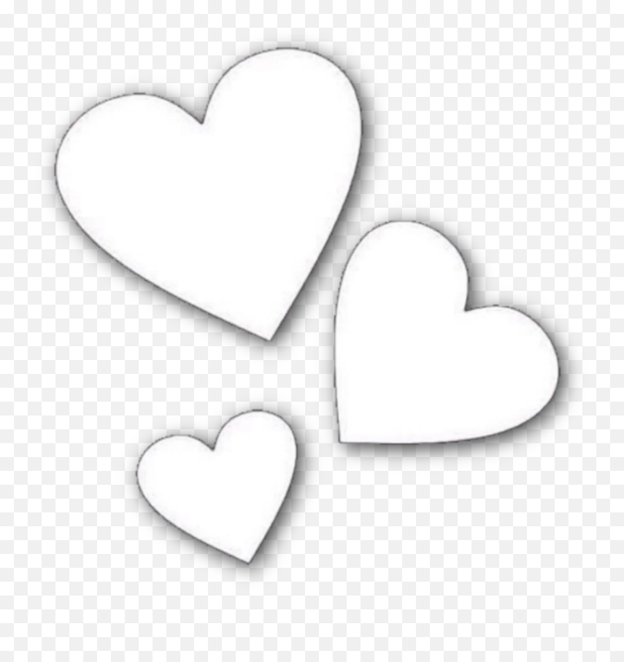 Heart Hearts 3hearts 3 Whiteheart Sticker By - Girly Emoji,White Heart Png