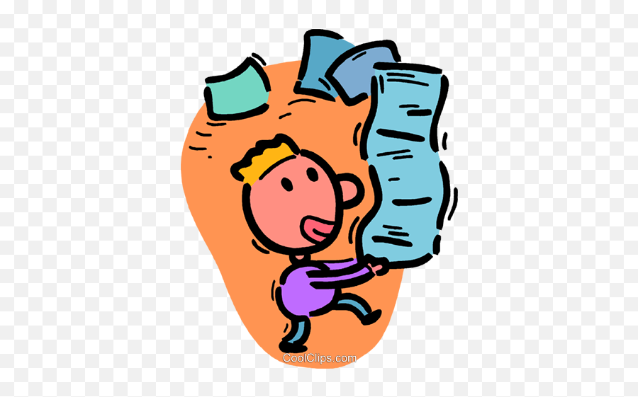 Man With Lots Of Paperwork Royalty Free Vector Clip Art Emoji,Lot Clipart