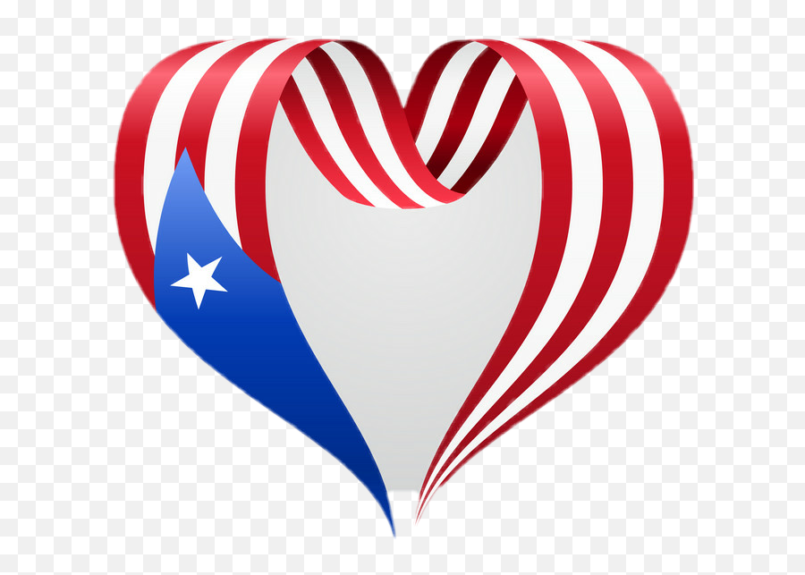 Download Bandera De Puerto Rico Corazon - Full Size Png Bandera De Puerto Rico Png Gif Emoji,Puerto Rico Clipart