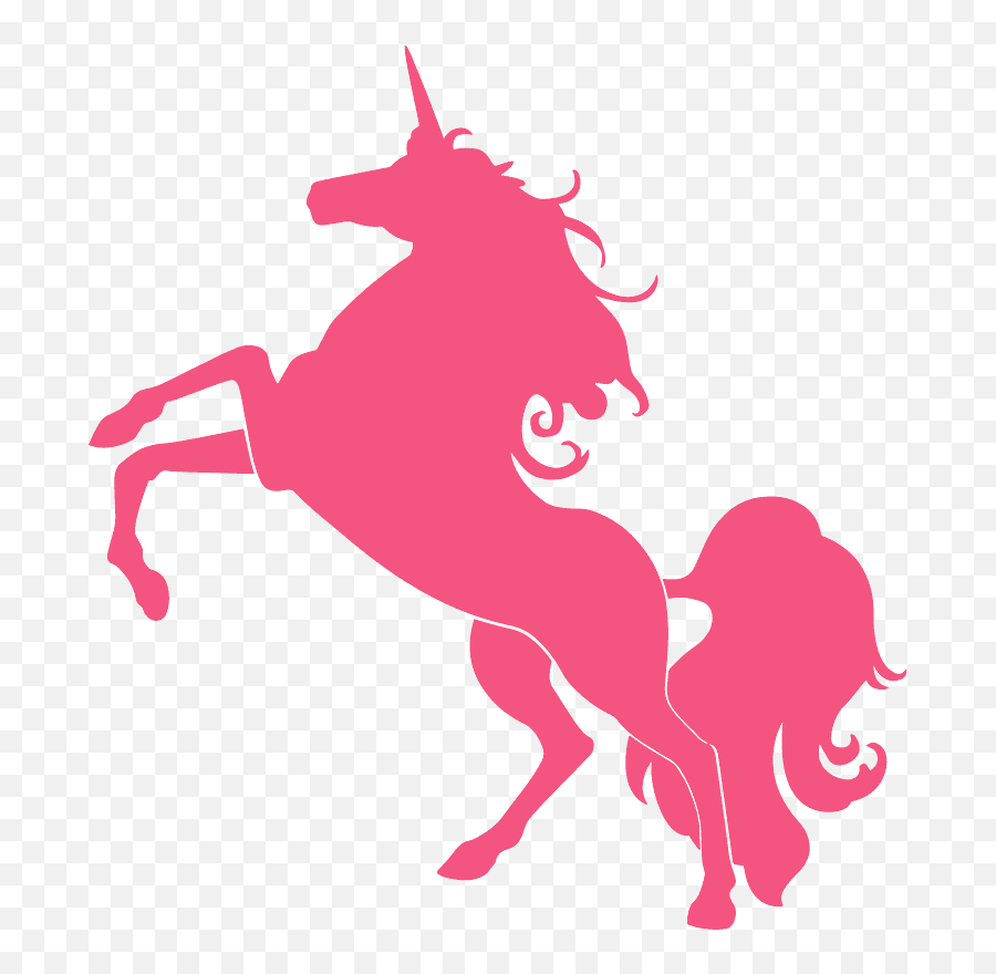 Bucking Unicorn Silhouette - Transparent Unicorn Silhouette Png Emoji,Unicorn Silhouette Png