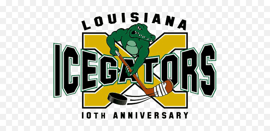 Louisiana Ice Gators Anniversary Logo - Echl Echl Chris Louisiana Icegators Logo Emoji,Gators Logo