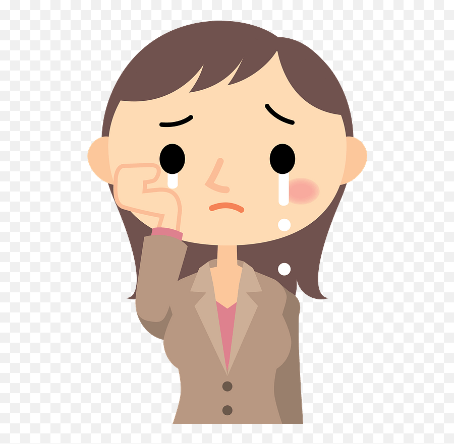 Businesswoman Is Crying Tears Clipart - Cartoon Question Gif Transparent Emoji,Tear Clipart