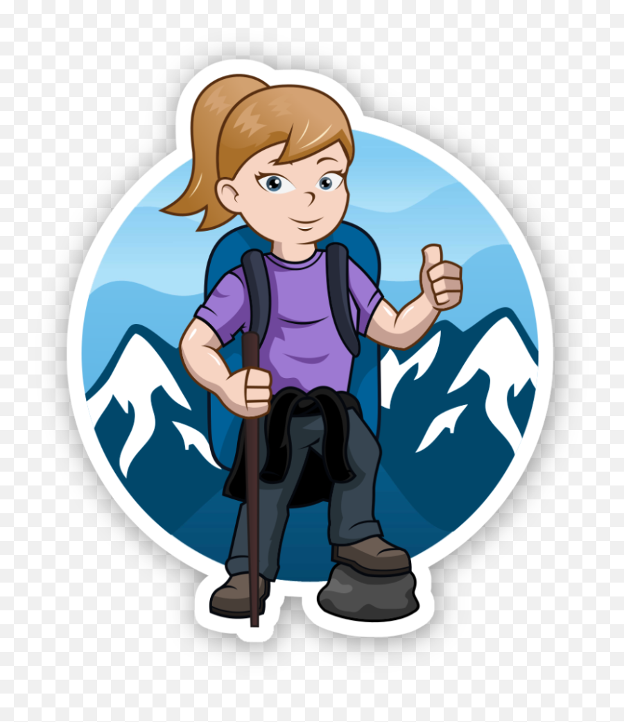 Hiking Clipart Rural Tourism Hiking - Kneeling Emoji,Hiking Clipart