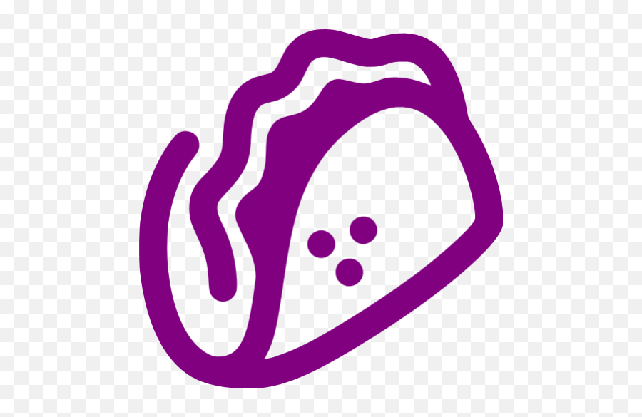 Purple Taco Icon - Free Purple Food Icons Emoji,Taco Clipart Free