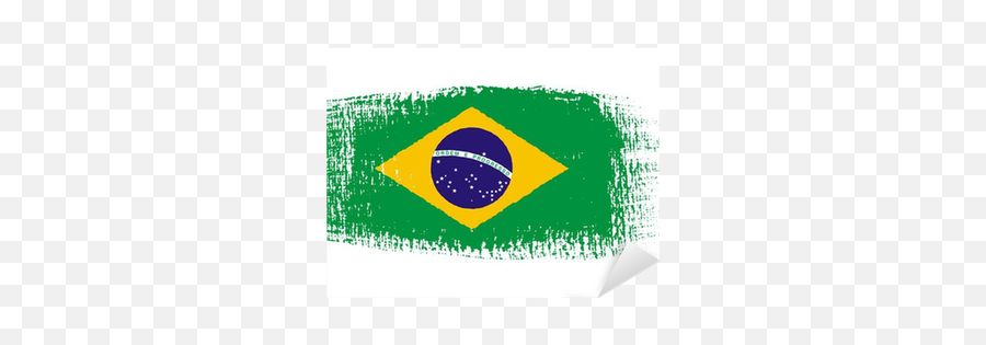Brushstroke Flag Brazil With Transparent Background Sticker Emoji,Bandeira Brasil Png