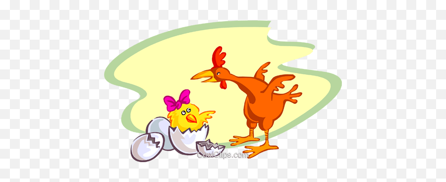 Chicken With Egg Royalty Free Vector Clip Art Illustration Emoji,Chicken Egg Clipart