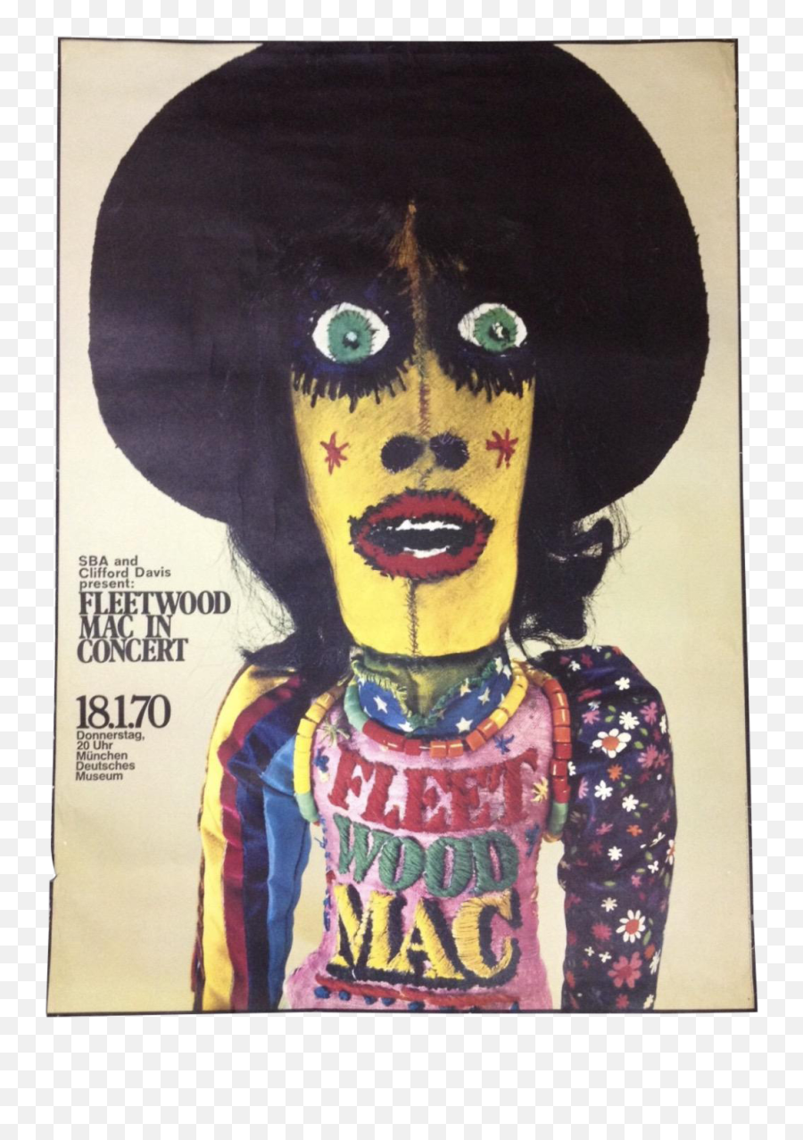 1970 Fleetwood Mac Concert Poster By Gunther Kieser Rare On - Fleetwood Mac Poster Emoji,Fleetwood Mac Logo