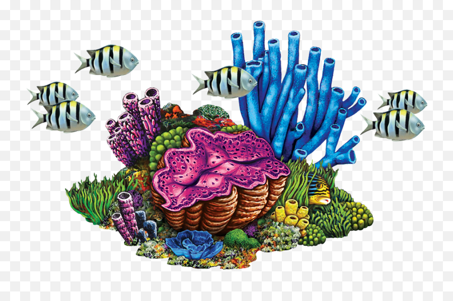 Artists Choice Coral Reef With Fish - Clipart Coral Reef Transparent Emoji,Coral Reef Clipart