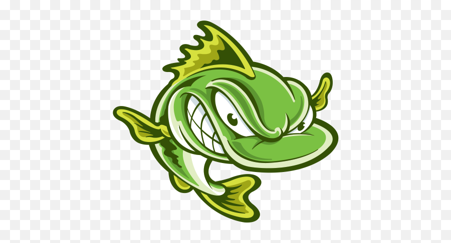 Printed Vinyl Angry Fish - Angry Fish Cartoon Emoji,Fishing Logos