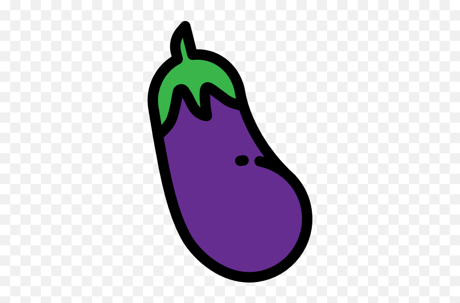 Eggplant - Free Food Icons Cartoon Transparent Background Vegetables Emoji,Eggplant Clipart