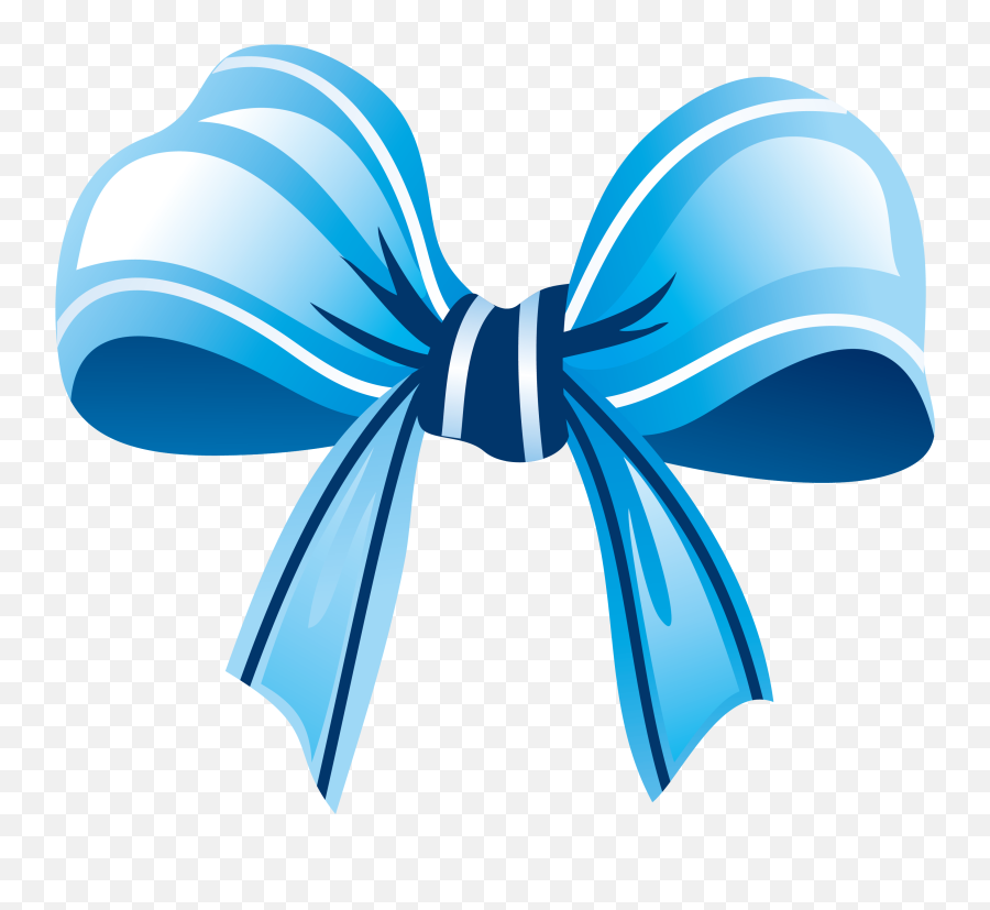 Blue Bow Tie Ribbon Clipart Png Image - Clipart Blue Bow Png Emoji,Ribbon Clipart