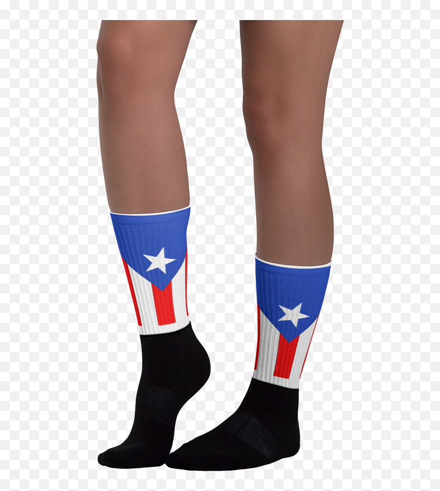 Puerto Rico Flag Socks - Kinky Socks Emoji,Puerto Rican Flag Png