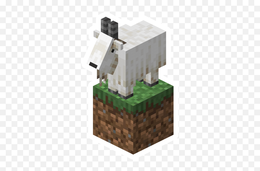 Minecraft Goat - Grass Block Minecraft Emoji,Minecraft Grass Block Transparent