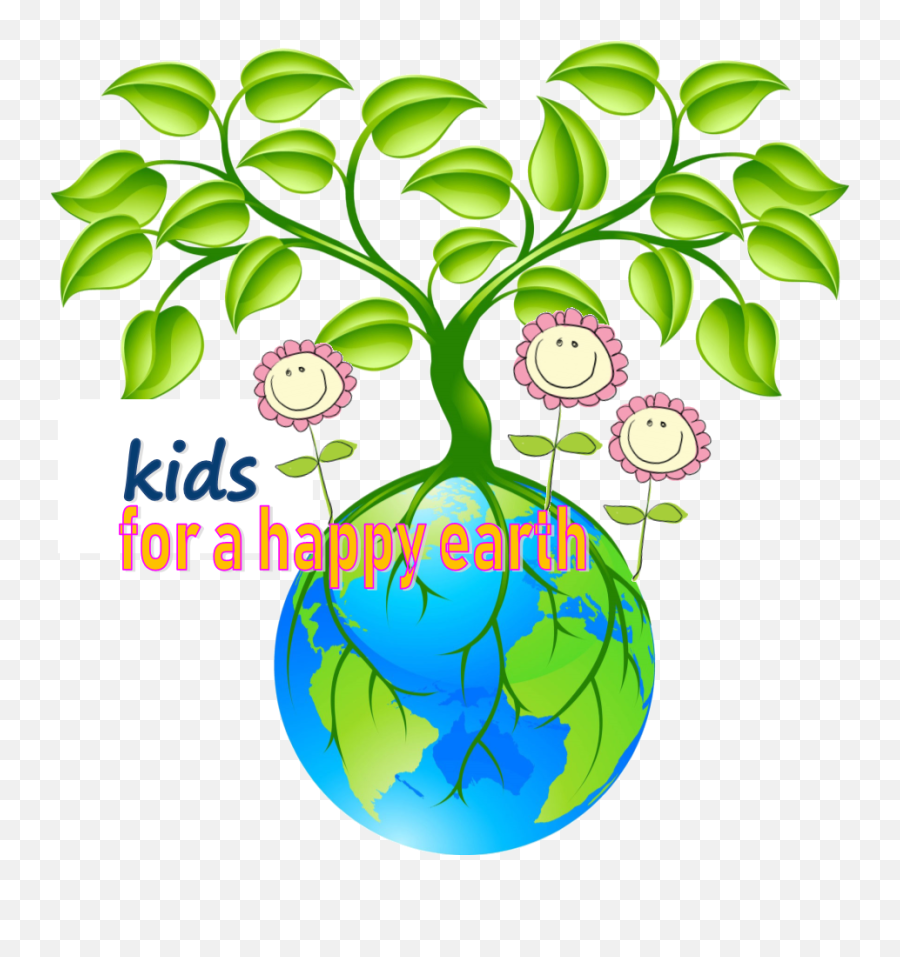 Earthy Day Kids For A Happy Earth Logo - World Environment Day Theme 2021 Drawing Emoji,Google Earth Logo