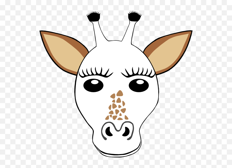 Donkey Clipart Face Mask - Giraffe Head Coloring Pages Giraffe Face Mask Outline Emoji,Face Mask Clipart