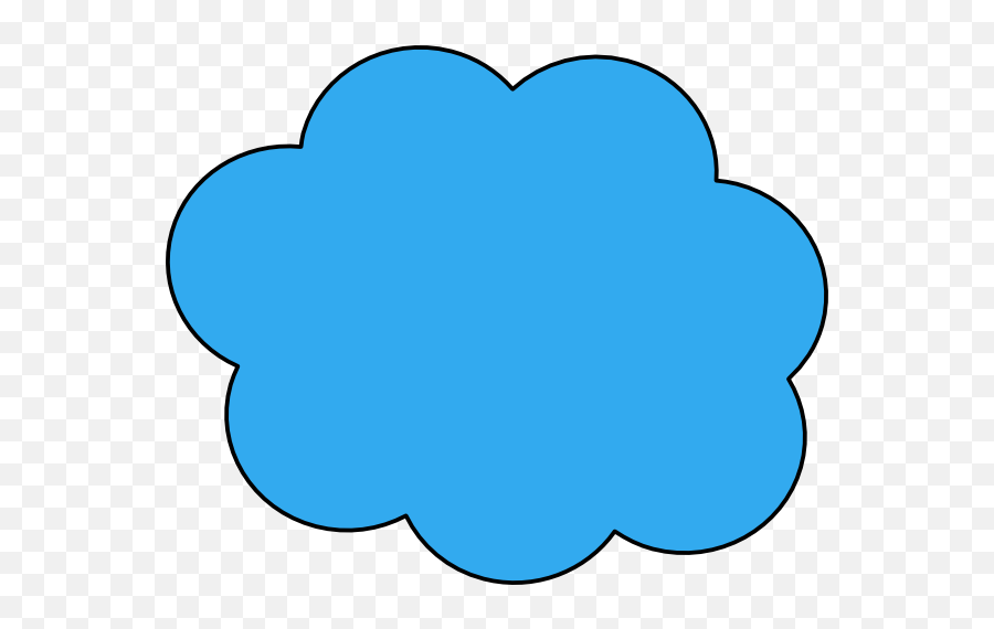 Blue Cloud Clip Art At Clker Emoji,Blue Cloud Png
