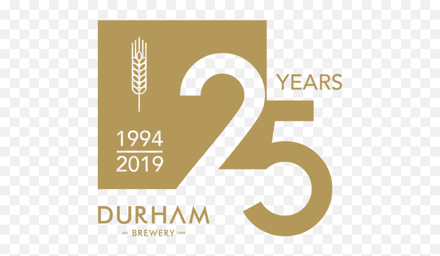 25 - Yearslogofinalgold Durham Brewery Emoji,25 Years Logo