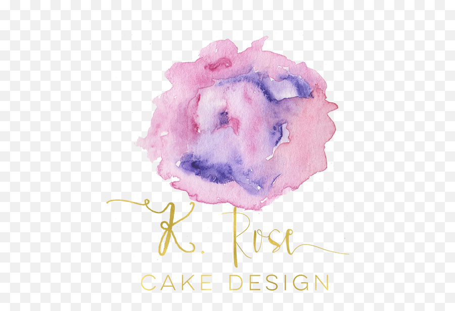 Designer K Rose Cakes Emoji,Watercolor Logo Design
