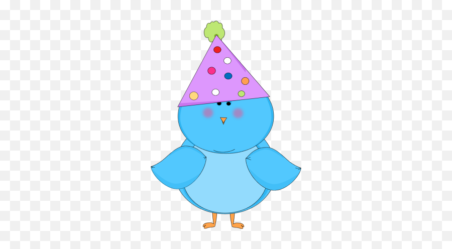 Download Hd Blue Party Hat Clip Art - Birds Birthday Clip Emoji,Happy Birthday Hat Png