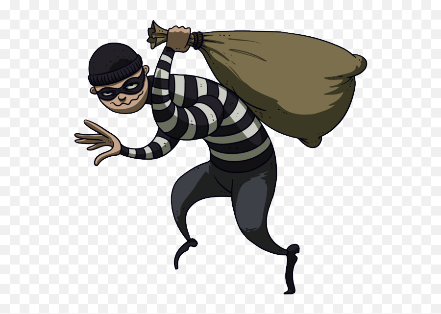 Thief Transparent Background - Cartoon Robbery Transparent Emoji,Robbery Clipart