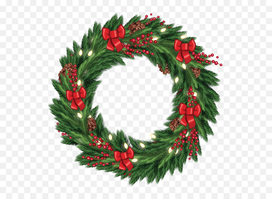 Wreath Christmas Decoration Garland Clip Art - Download Free Christmas No Background Png Emoji,Garland Clipart