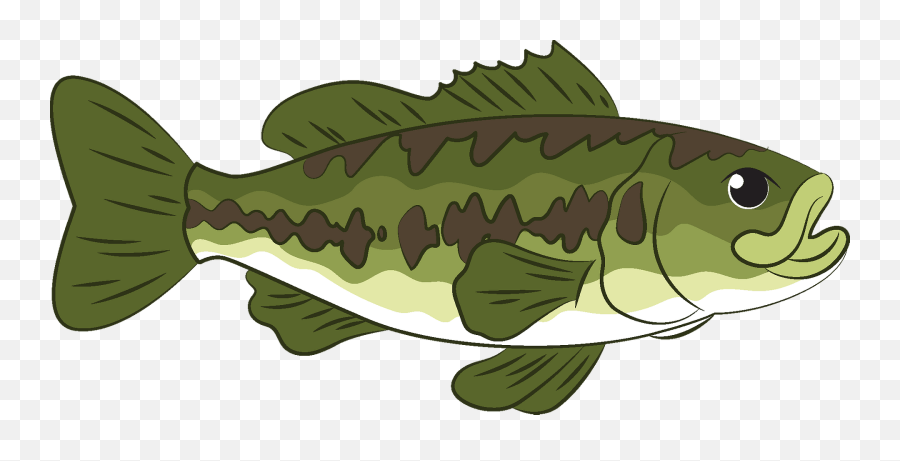 Largemouth Bass Clipart - Bass Emoji,Bass Clipart