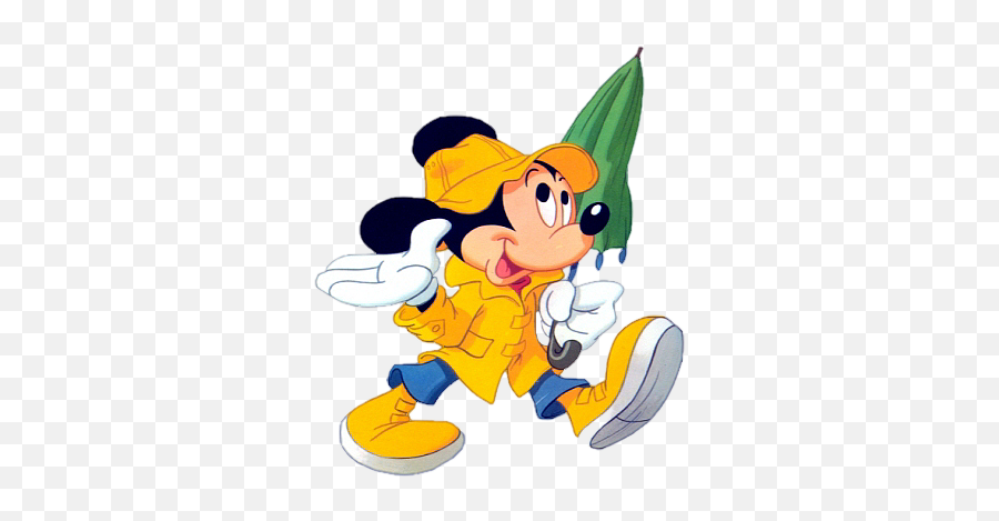 Mickey Mouse With An Umbrella Png Image - Mickey Mouse Rain Clipart Emoji,Disney Clipart