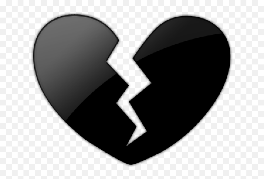 Black Heart Clipart Emoji Black Heart Broken Png Plant - Black Broken Heart Emoji,Hearts Clipart