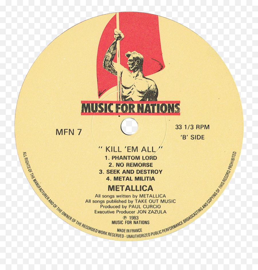 Metallica U201ckill U0027em Allu201d Mfn 7 1983 Rare Record Collector - Music For Nations Record Labels Emoji,Metallica Logo Generator
