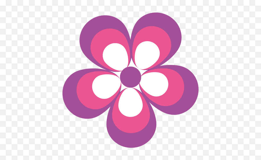Purple Flower Clipart Flower Symbol - Flor Rosa Em Png Rosa Flor Png Dibujo Emoji,Purple Flower Clipart