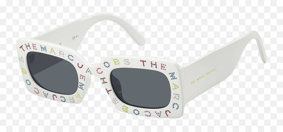 The Marc Jacobs Multicolor Crystal Logo - White Marc Jacobs Sunglasses Emoji,Marcjacobs Logo
