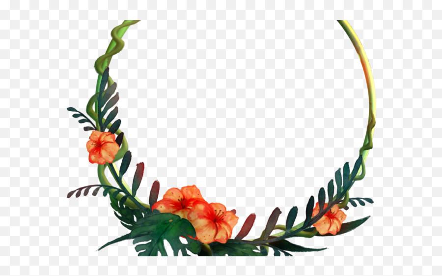 Tropics Clipart Wreath - Png Download Full Size Clipart Transparent Background Tropical Wreath Png Emoji,Flower Wreath Clipart