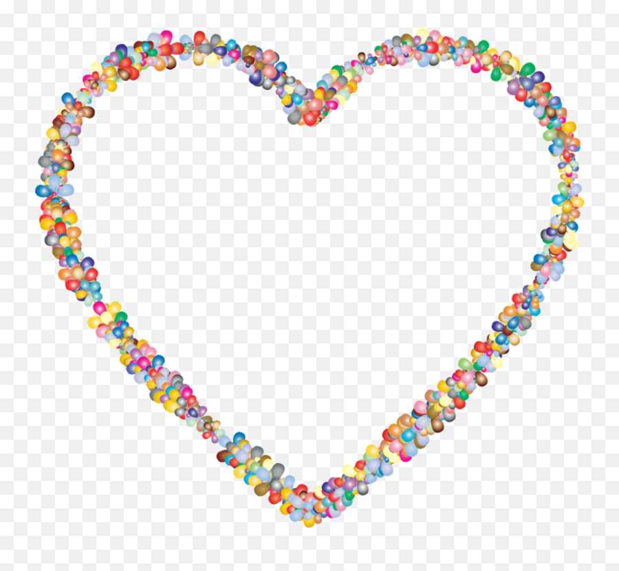 Png Clipart - Colorful Heart Balloon Png Emoji,Bead Clipart