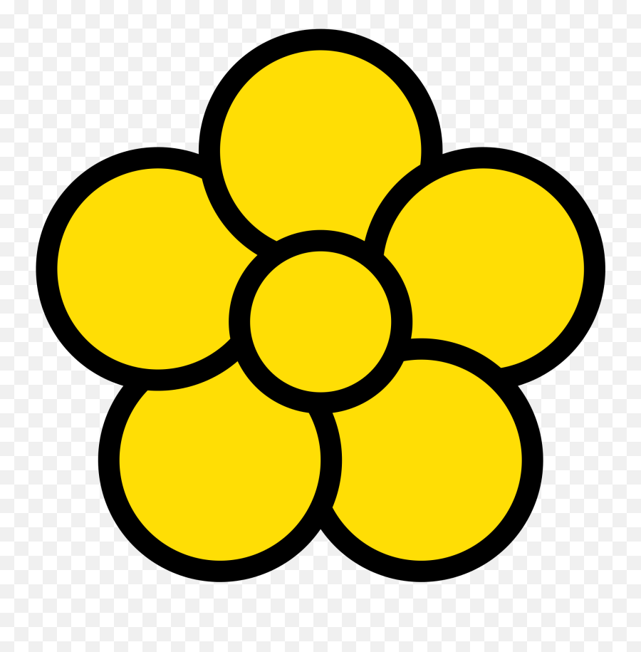 Filefive Petal Flower Iconsvg - Wikimedia Commons Flower Icon Emoji,Flower Icon Png