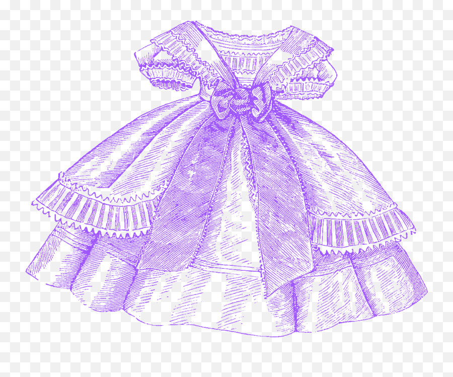 Download Purple Dress Clipart Png Image - Bow Emoji,Dress Clipart