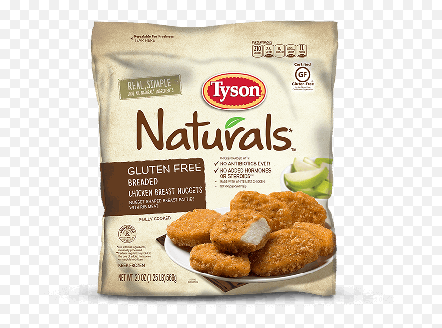 Gluten Free Breaded Chicken Nuggets Tyson Brand Emoji,Chicken Nugget Png
