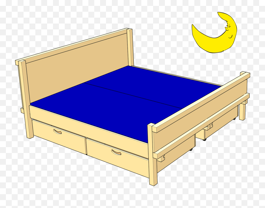 Double Bed For Parents And Couples - Bed Frame Clipart Emoji,Making Bed Clipart