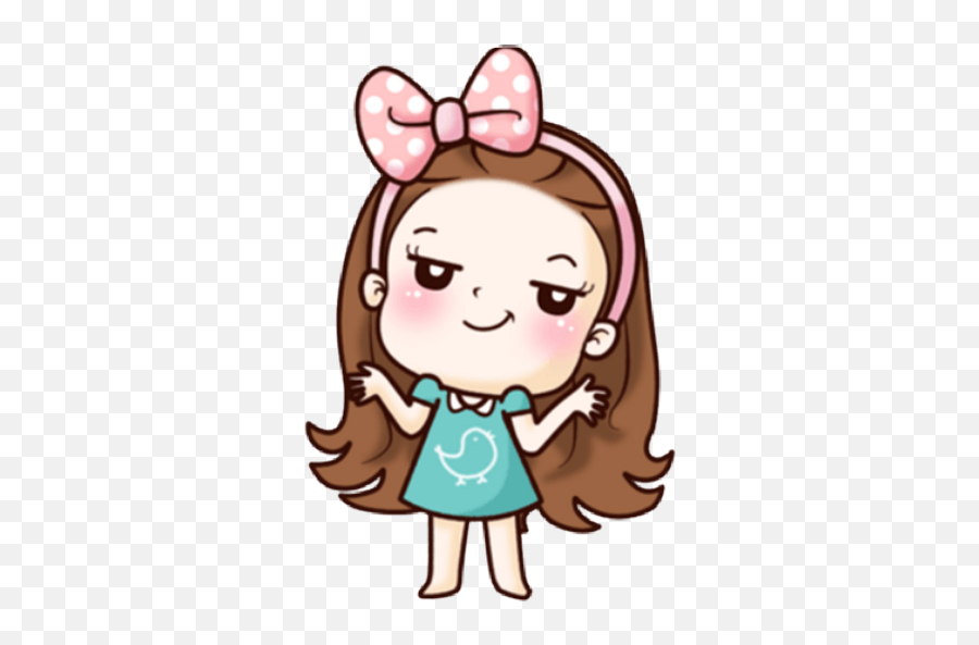 Sticker Maker - Tangmo Cute Girl Emoji,Cute Girl Clipart