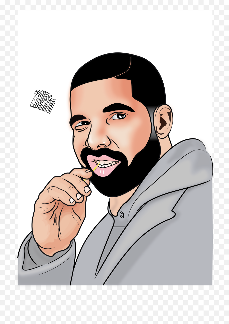 Drake Drawing Painting Cartoon Sketch - Transparent Drake Cartoon Png Emoji,Drake Png
