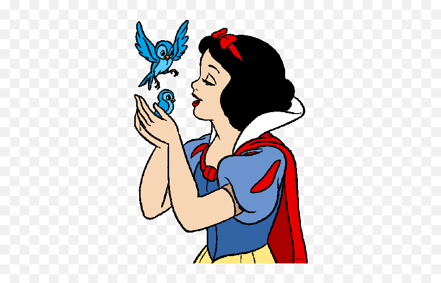 Snow White Clipart - Disney Snow White With Birds Emoji,Snow White Clipart