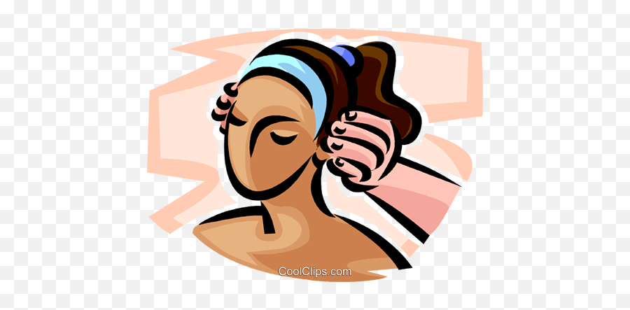 Woman Receiving A Massage Royalty Free - Head Massage Clipart Png Emoji,Massage Clipart