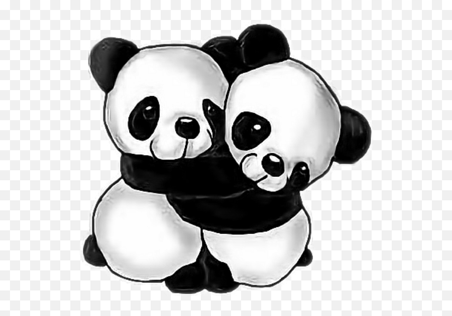 Panda Hugs Pandahug Friends Animals Wildanimals - Hugging Panda Couple Cartoon Emoji,Hugs Clipart