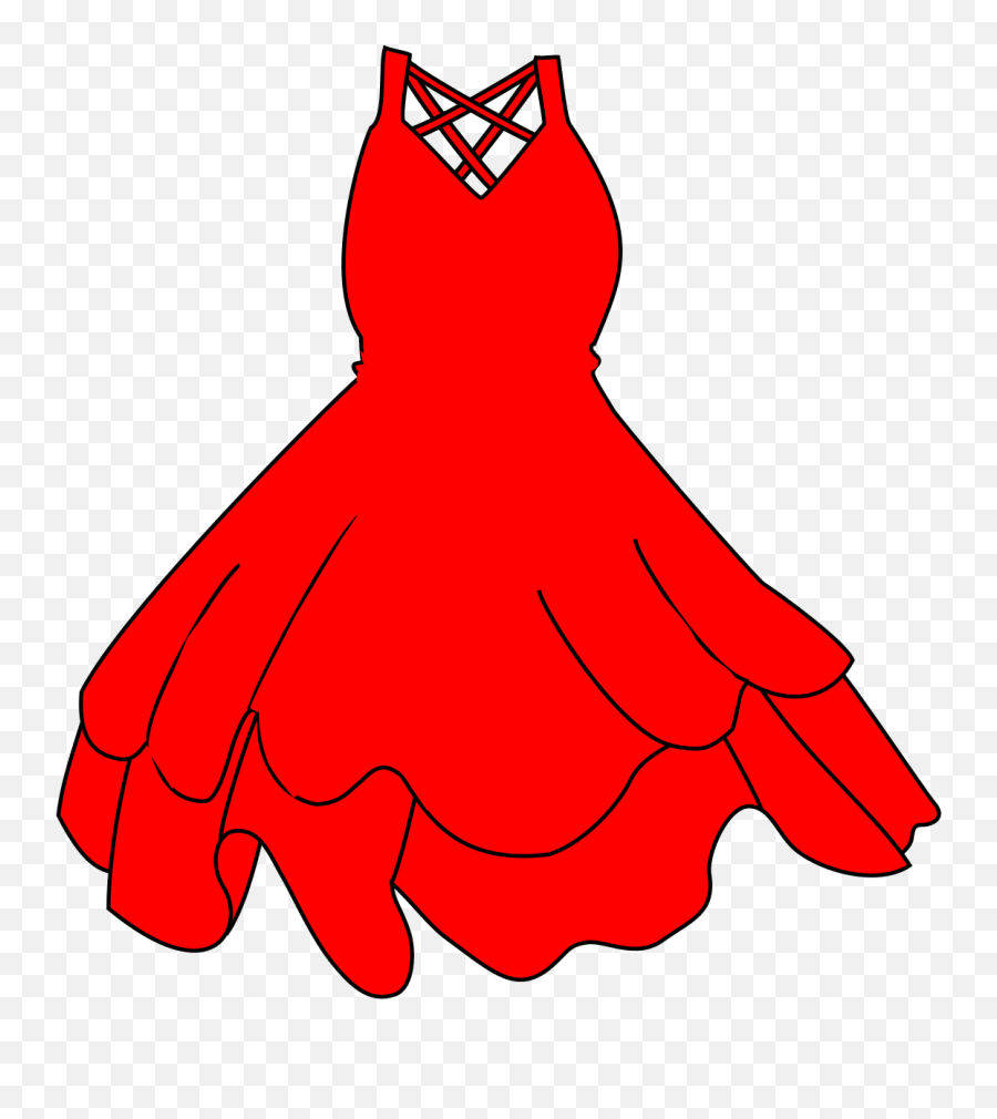 Red Dress Clip Art - Transparent Red Dress Cartoon Emoji,Dress Clipart