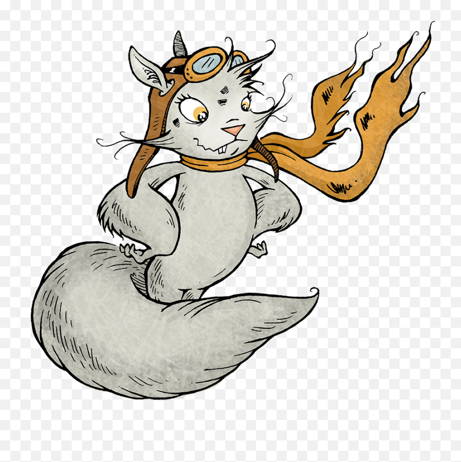 Flying Squirrel - Color Cartoon Clipart Full Size Emoji,Emerald City Clipart