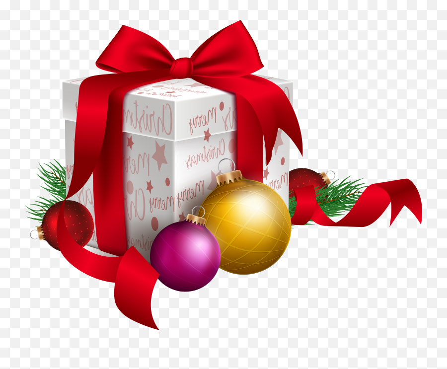 Christmas Gift And Ornaments - Transparent Christmas Gift Png Emoji,Gift Clipart