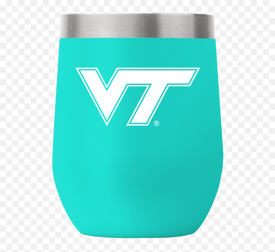 Virginia Tech 12oz Stemless Teal Tumbler Emoji,Virginia Tech Logo Png