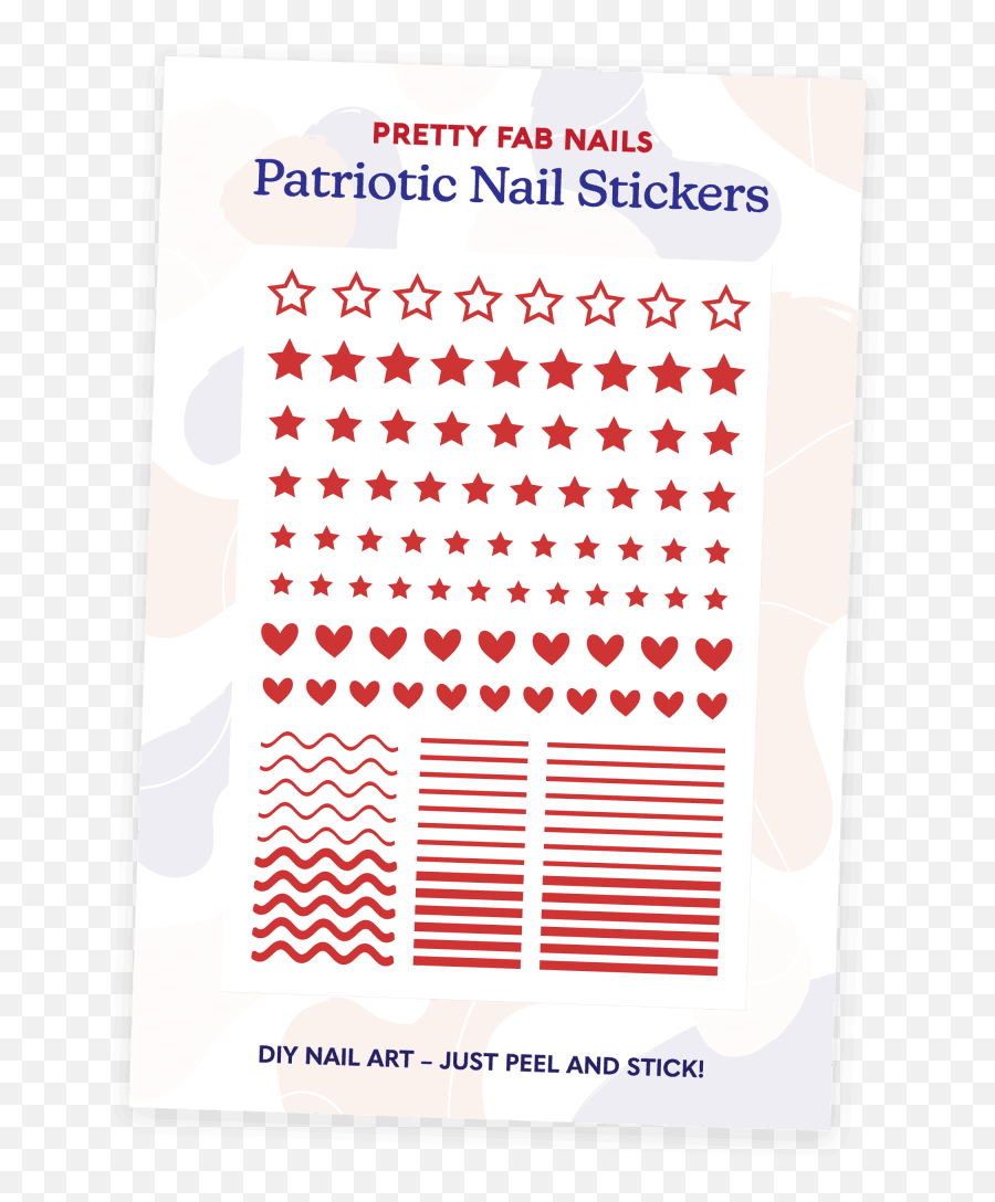 Patriotic Nail Art Stickers - Stars U0026 Stripes U2013 Pretty Fab Nails Emoji,Stars And Stripes Png