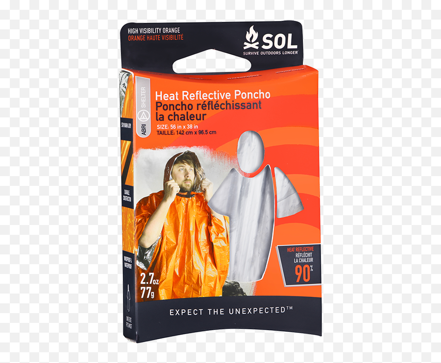 Sol Heat Reflective Survival Poncho Red Cross Store Emoji,Poncho Png