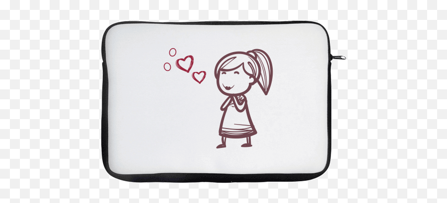 Love Pair Girl Personalised Laptop Cover With Logo Emoji,Cover Girl Logo
